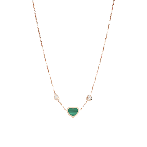 Agrandir {0}Chopard - Collier Happy Hearts 81A082-5102    Vue arri&egrave;re &agrave; plat ferm&eacute;e et courb&eacute;e