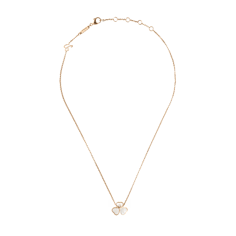IngrandisciChopard - Collana Diamanti Happy Hearts Wings 81A083-5311   Vista chiusa e curva