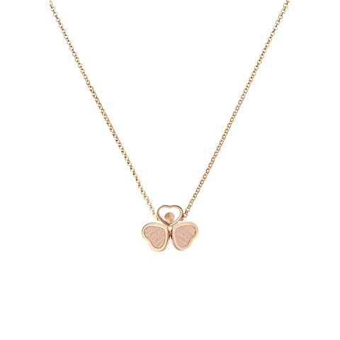 확대 {0}Chopard - 네크리스 해피 하트 윙스 81A083-5711    평평하게 닫힌 곡선 후면 뷰