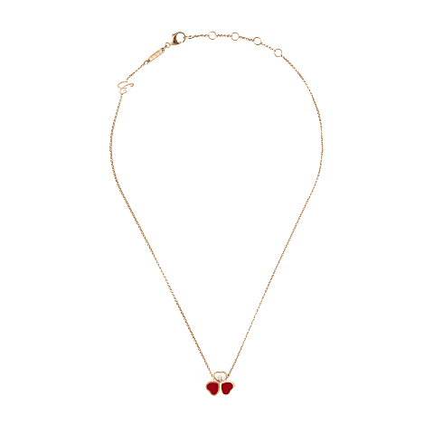 EnlargeChopard - Necklace Happy Hearts Wings 81A083-5811   laid flat closed and curved view