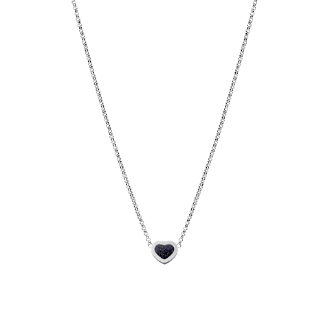 放大 {0}Chopard - 项链 My Happy Hearts 81A086-1501    平放闭合弯曲背面视图
