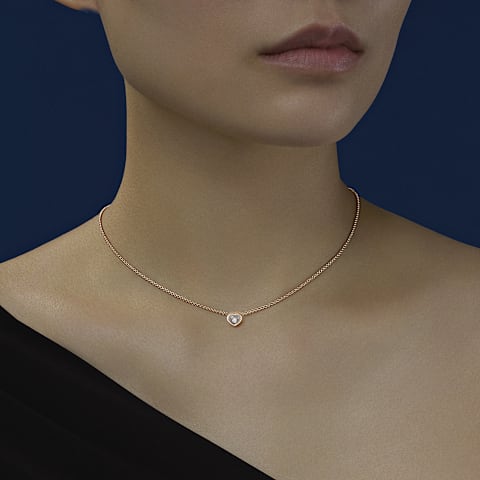 تكبير {0}Chopard - قلادة ماي هابي هارتس 81A086-5001     عرض عند الارتداء