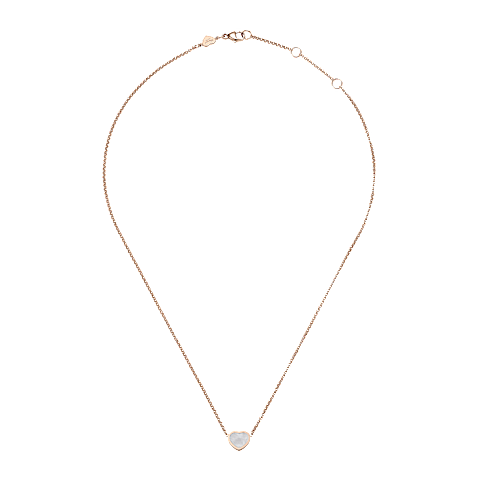 Enlarge {0}Chopard - Necklace My Happy Hearts 81A086-5301   laid flat closed and curved view