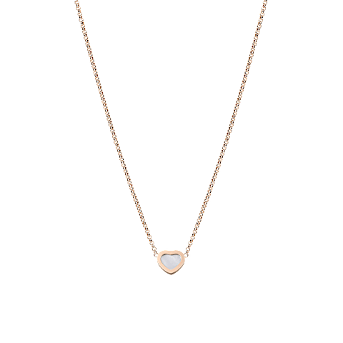 Enlarge {0}Chopard - Necklace My Happy Hearts 81A086-5301    laid flat closed and curved back view