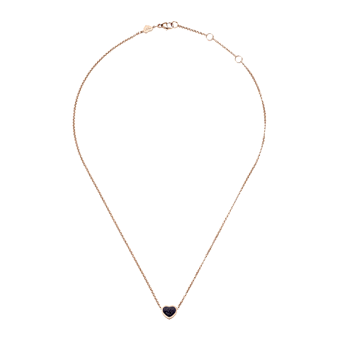 拡大Chopard - ネックレス マイ ハッピーハート 81A086-5501   平置き閉じた曲線ビュー