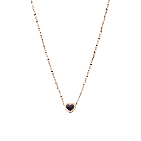 拡大Chopard - ネックレス マイ ハッピーハート 81A086-5501    平置き閉じた曲線背面ビュー