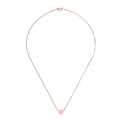 Enlarge {0}Chopard - Necklace My Happy Hearts 81A086-5620   laid flat closed and curved view