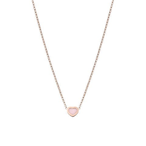Enlarge {0}Chopard - Necklace My Happy Hearts 81A086-5620    laid flat closed and curved back view
