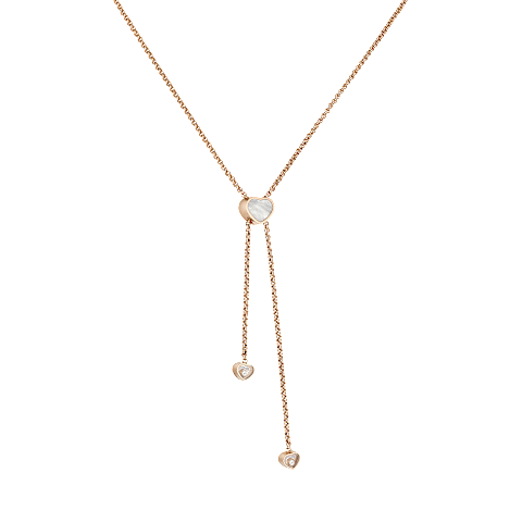 Agrandir {0}Chopard - Collier Diamant Happy Hearts 81A148-5301  Vue 3/4