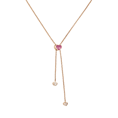 Enlarge {0}Chopard - Necklace Happy Hearts 81A148-5330  3/4 view