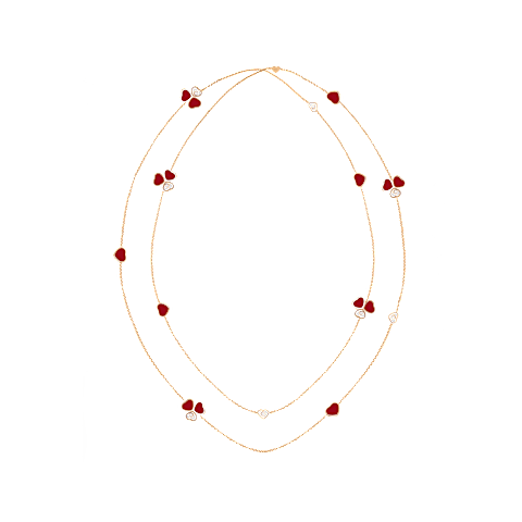 Enlarge {0}Chopard - Necklace Happy Hearts Wings 81A183-5801  3/4 view