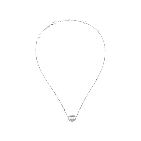 Enlarge {0}Chopard - Necklace Happy Diamonds Icons 81A611-1001   laid flat closed and curved view