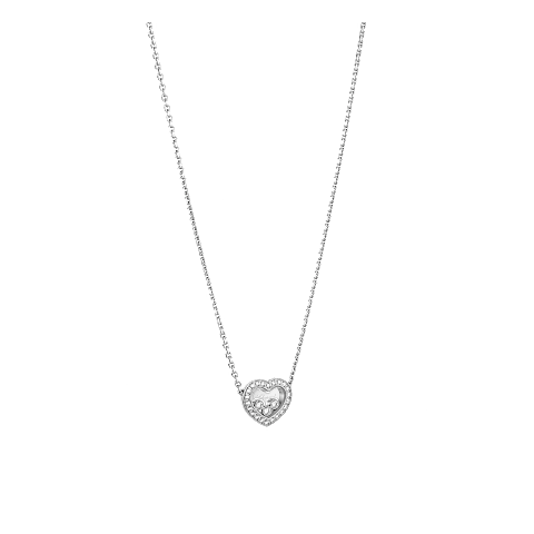 Agrandir {0}Chopard - Collier Diamant Happy Diamonds Icons 81A611-1201  Vue 3/4