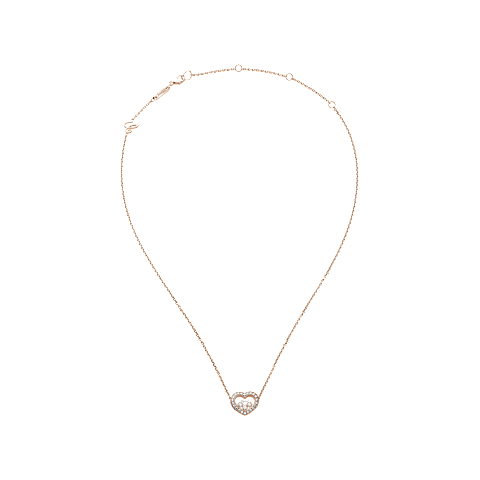 Vergr&ouml;&szlig;ern {0}Chopard - Halskette Happy Diamonds Icons 81A611-5201   Ansicht flach geschlossen und gebogen