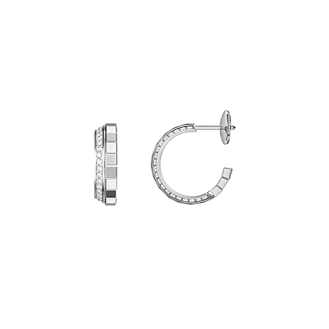 Увеличить {0}Chopard - Серьги с бриллиантами Ice Cube 837008-1001  Вид спереди и сбоку