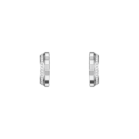 Увеличить {0}Chopard - Серьги с бриллиантами Ice Cube 837008-1001   Вид спереди