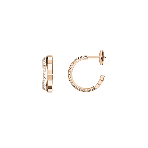 放大Chopard - 钻石 耳环 Ice Cube 837008-5001  正面及侧面视图