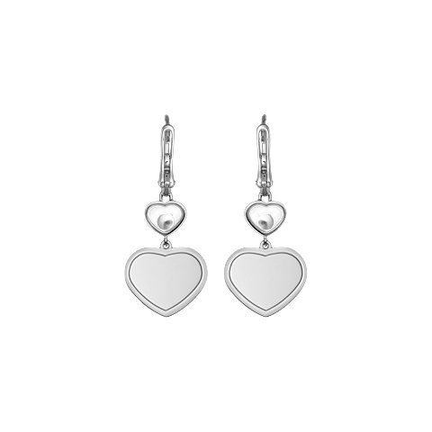 Agrandir {0}Chopard - Boucles d'oreilles Diamant Happy Hearts 837482-1009    Vue arri&egrave;re