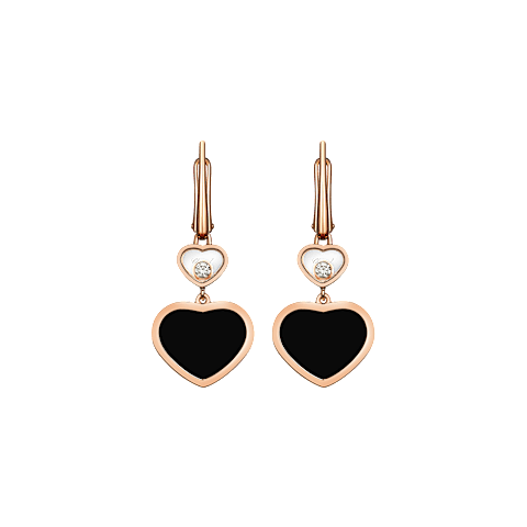 放大Chopard - 钻石 耳环 Happy Hearts 837482-5210   正面视图