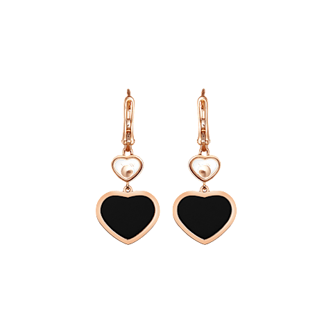 放大Chopard - 钻石 耳环 Happy Hearts 837482-5210    背面视图
