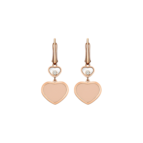 تكبير {0}Chopard - ألماس أقراط هابي هارتس 837482-5610   عرض أمامي