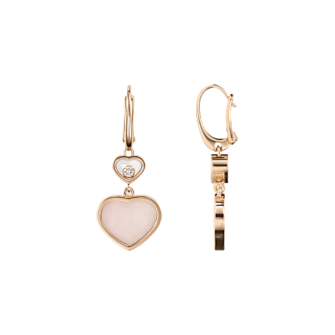 EnlargeChopard - Diamond Earrings Happy Hearts 837482-5620  front & side view