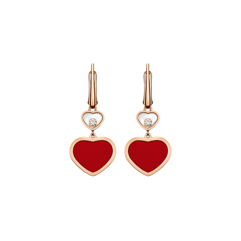 IngrandisciChopard - Orecchini Diamanti Happy Hearts 837482-5810   Vista frontale