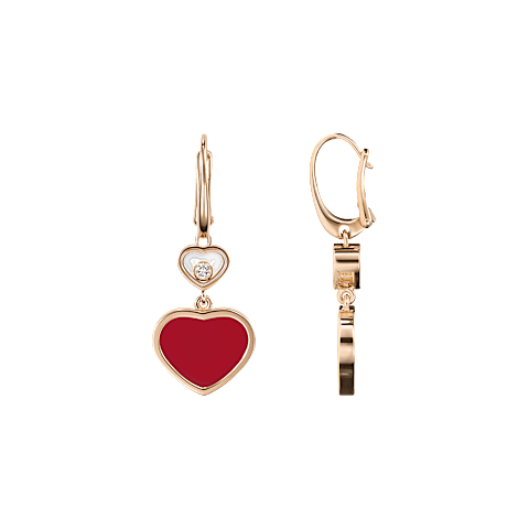 Vergr&ouml;&szlig;ern {0}Chopard - Diamant Ohrringe Happy Hearts 837482-5820  Vorder- und Seitenansicht