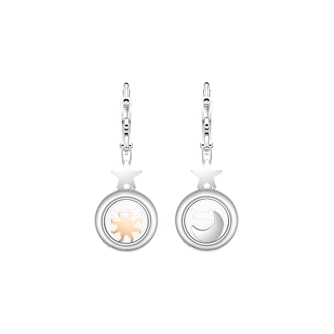Enlarge {0}Chopard - Diamond Earrings Happy Diamonds Sun, Moon and Stars 839434-1401    back view