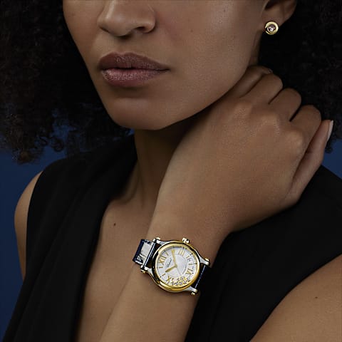 Vergr&ouml;&szlig;ern {0}Chopard - Diamant Ohrringe Happy Diamonds Icons 83A017-0001     Getragene Ansicht