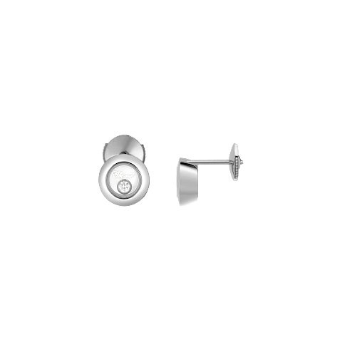 Ingrandisci {0}Chopard - Orecchini Diamanti Happy Diamonds Icons 83A017-1001  Vista frontale e laterale