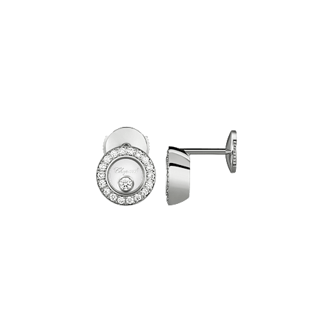 Vergr&ouml;&szlig;ern {0}Chopard - Diamant Ohrringe Happy Diamonds Icons 83A017-1201  Vorder- und Seitenansicht