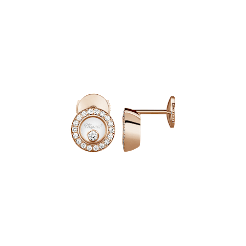 Vergr&ouml;&szlig;ern {0}Chopard - Diamant Ohrringe Happy Diamonds Icons 83A017-5201  Vorder- und Seitenansicht