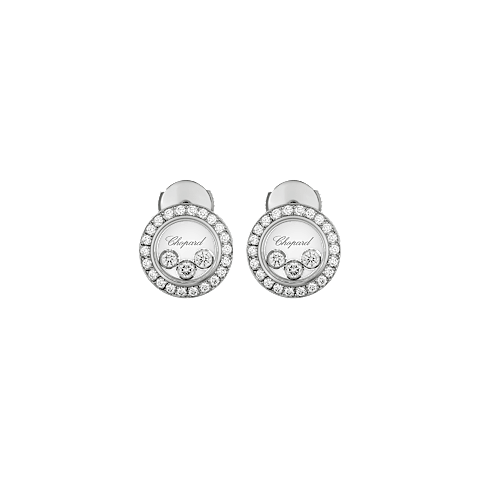 Vergr&ouml;&szlig;ern {0}Chopard - Diamant Ohrringe Happy Diamonds Icons 83A018-1201   Vorderansicht