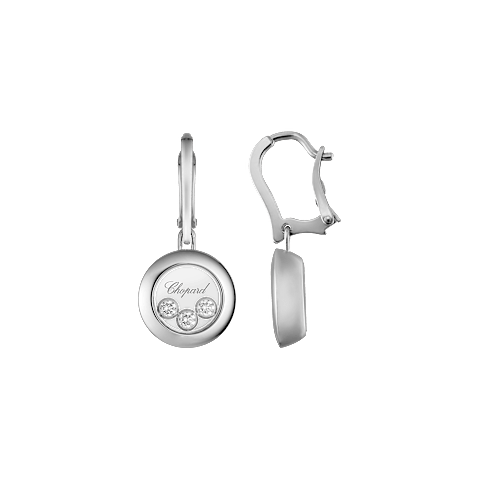 Enlarge {0}Chopard - Earrings Happy Diamonds Icons 83A018-1301  front & side view