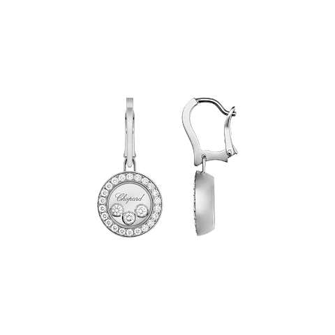 Vergr&ouml;&szlig;ern {0}Chopard - Diamant Ohrringe Happy Diamonds Icons 83A018-1401  Vorder- und Seitenansicht