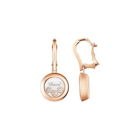 Vergr&ouml;&szlig;ern {0}Chopard - Ohrringe Happy Diamonds Icons 83A018-5301  Vorder- und Seitenansicht