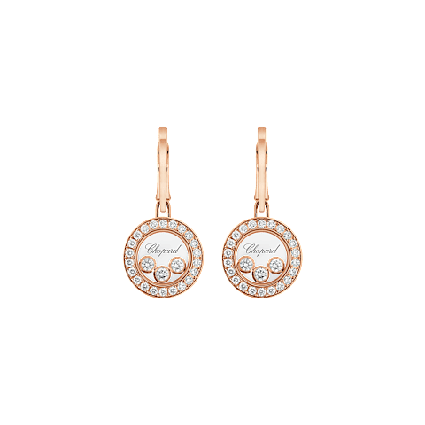 放大 {0}Chopard - 钻石 耳环 Happy Diamonds Icons 83A018-5401   正面视图
