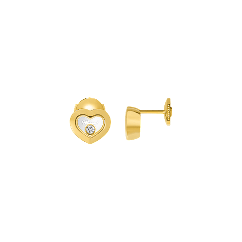 Ingrandisci {0}Chopard - Orecchini Diamanti Happy Diamonds Icons 83A054-0001  Vista frontale e laterale