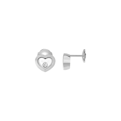 Enlarge {0}Chopard - Diamond Earrings Happy Diamonds Icons 83A054-1001  front & side view
