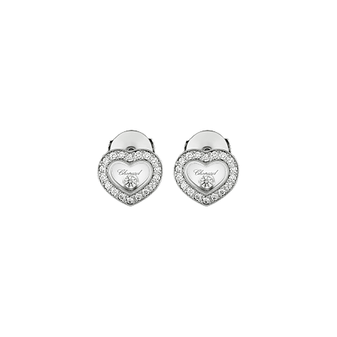 Enlarge {0}Chopard - Diamond Earrings Happy Diamonds Icons 83A054-1201   front view