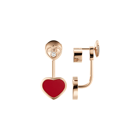 EnlargeChopard - Diamond Earrings Happy Hearts 83A082-5801  front & side view