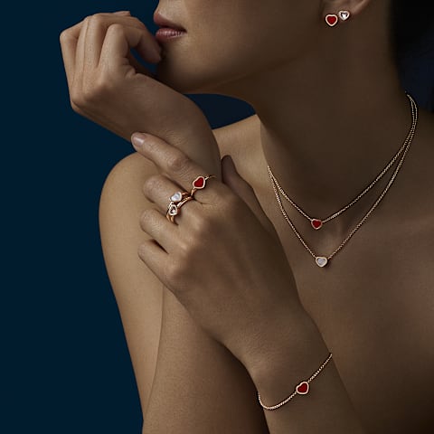 Agrandir {0}Chopard - Boucles d'oreilles My Happy Hearts 83A086-5802     vue port&eacute;e