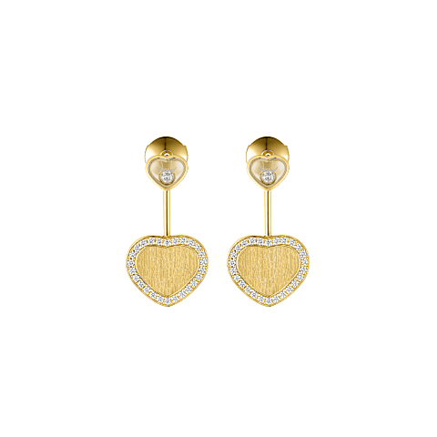 Enlarge {0}Chopard - Earrings Happy Hearts Golden Hearts 83A107-0921   front view