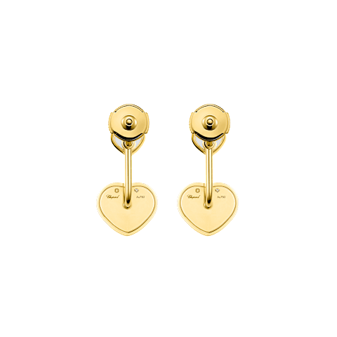 Enlarge {0}Chopard - Earrings Happy Hearts Golden Hearts 83A107-0921    back view