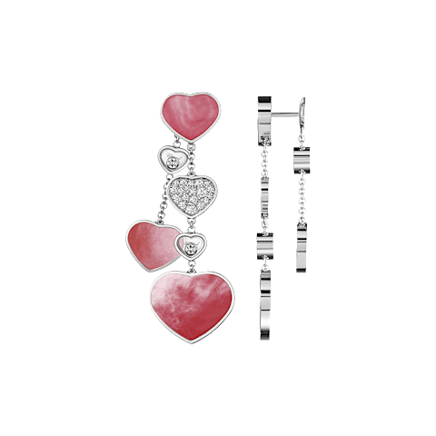 Enlarge {0}Chopard - Earrings Happy Hearts 83A482-1906  front & side view