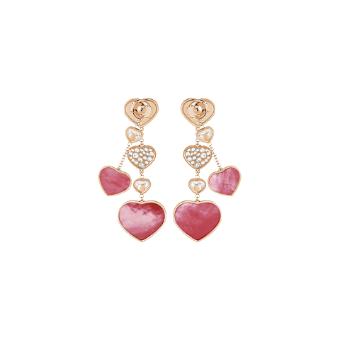 Agrandir {0}Chopard - Boucles d'oreilles Diamant Happy Hearts 83A482-5906    Vue arri&egrave;re
