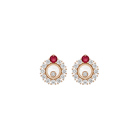 Enlarge {0}Chopard - Diamond Earrings Happy Diamonds Icons 83A609-5310   front view
