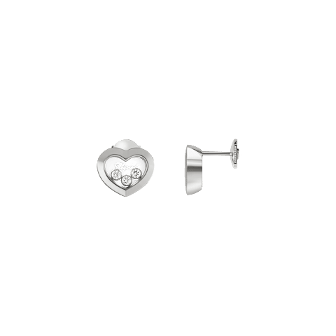 EnlargeChopard - Diamond Earrings Happy Diamonds Icons 83A611-1001  front & side view