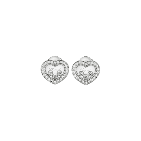放大Chopard - 钻石 耳环 Happy Diamonds Icons 83A611-1201   正面视图